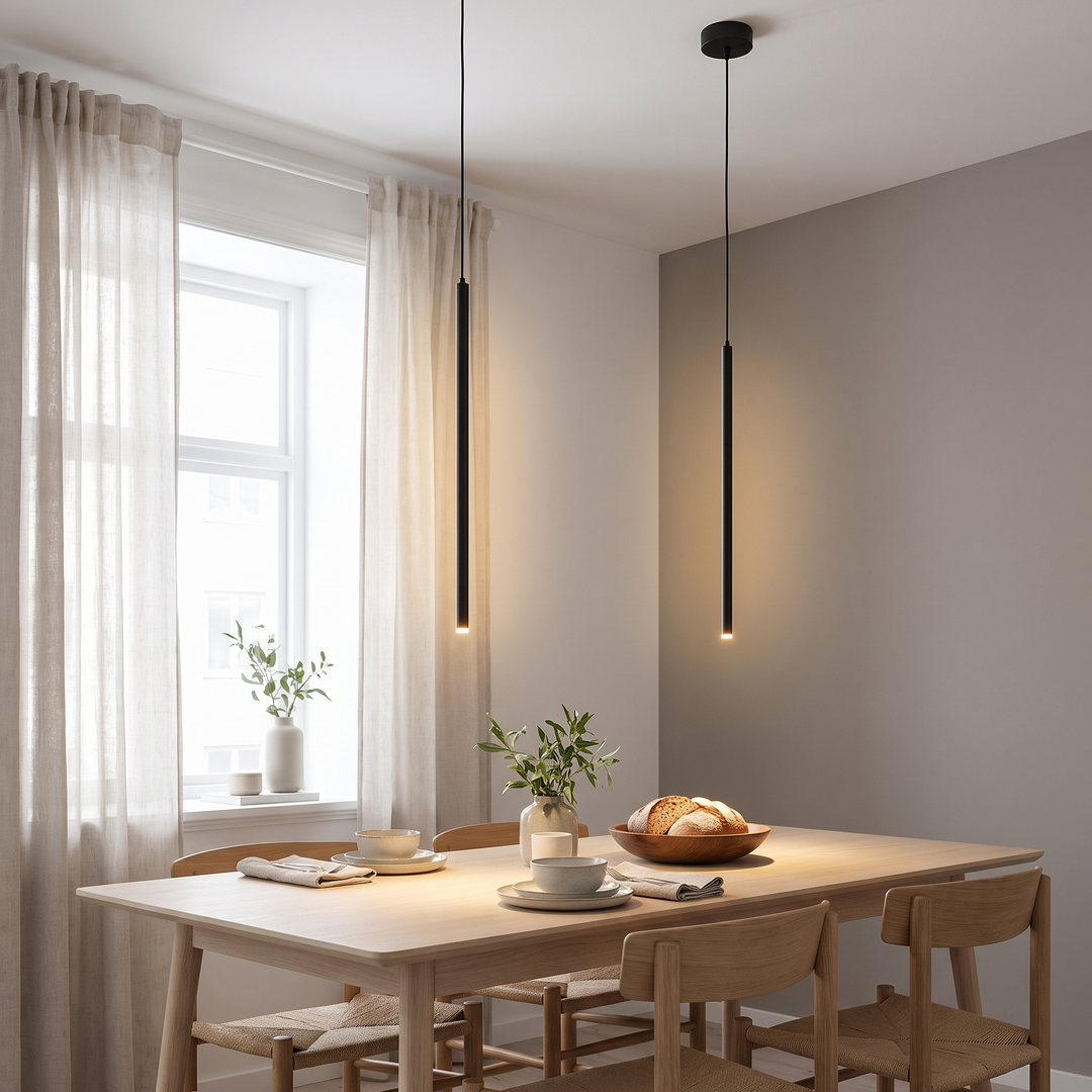 Reed Nordic pendant light in a Scandinavian interior