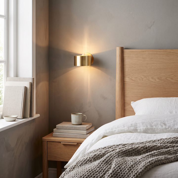 Quill modern wall lamp in a Scandinavian interior
