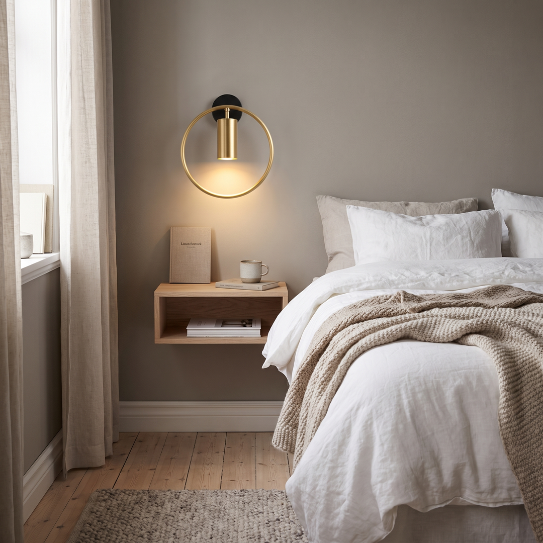 Edge post-modern wall lamp in a Scandinavian interior