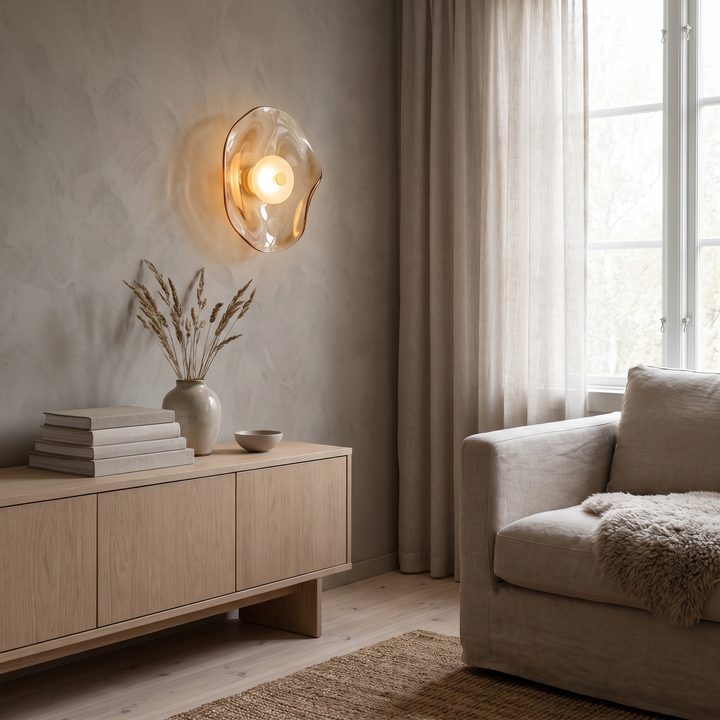 Coast LED glass wall lamp in a Scandinavian interior