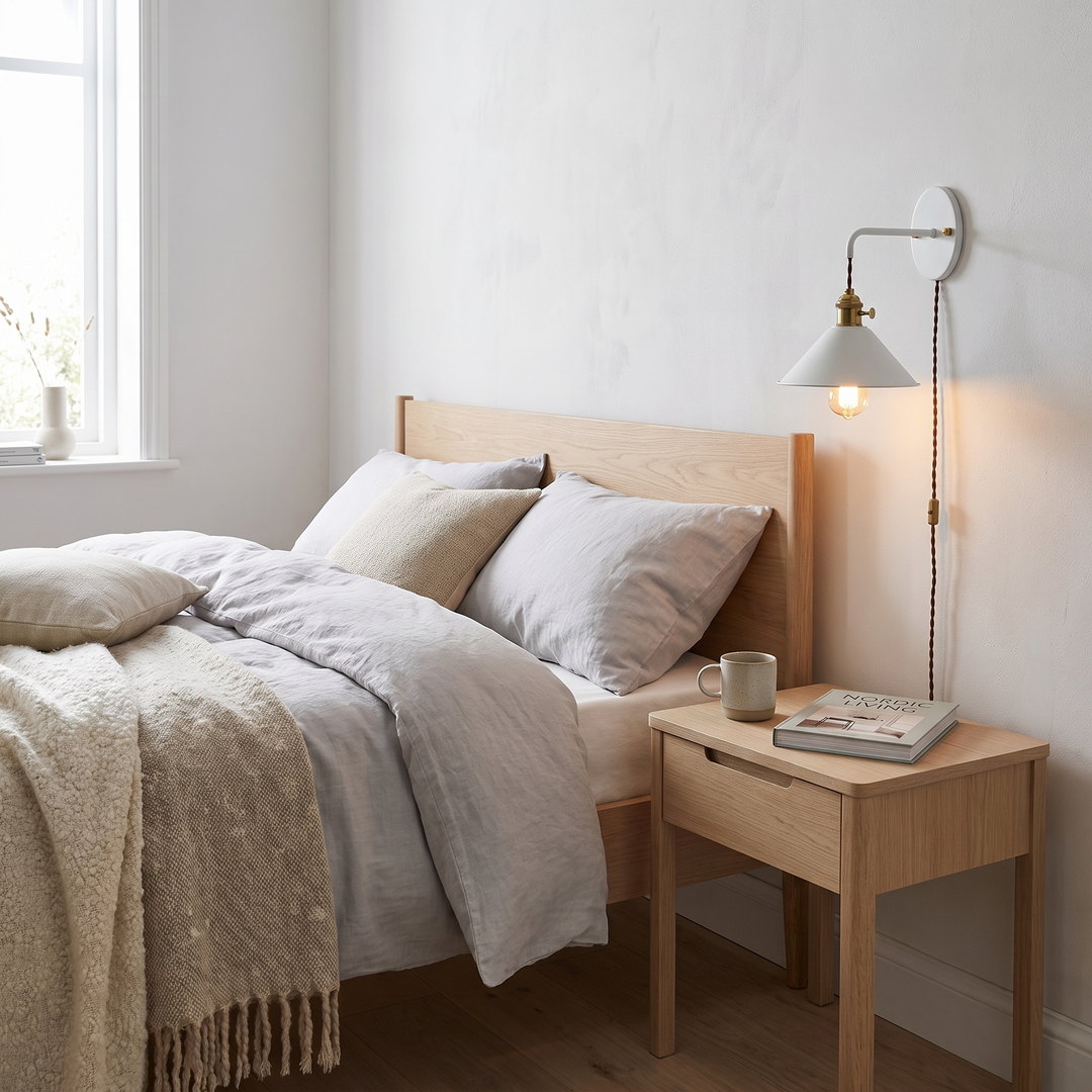 Tulip vintage wall lamp in a Scandinavian interior