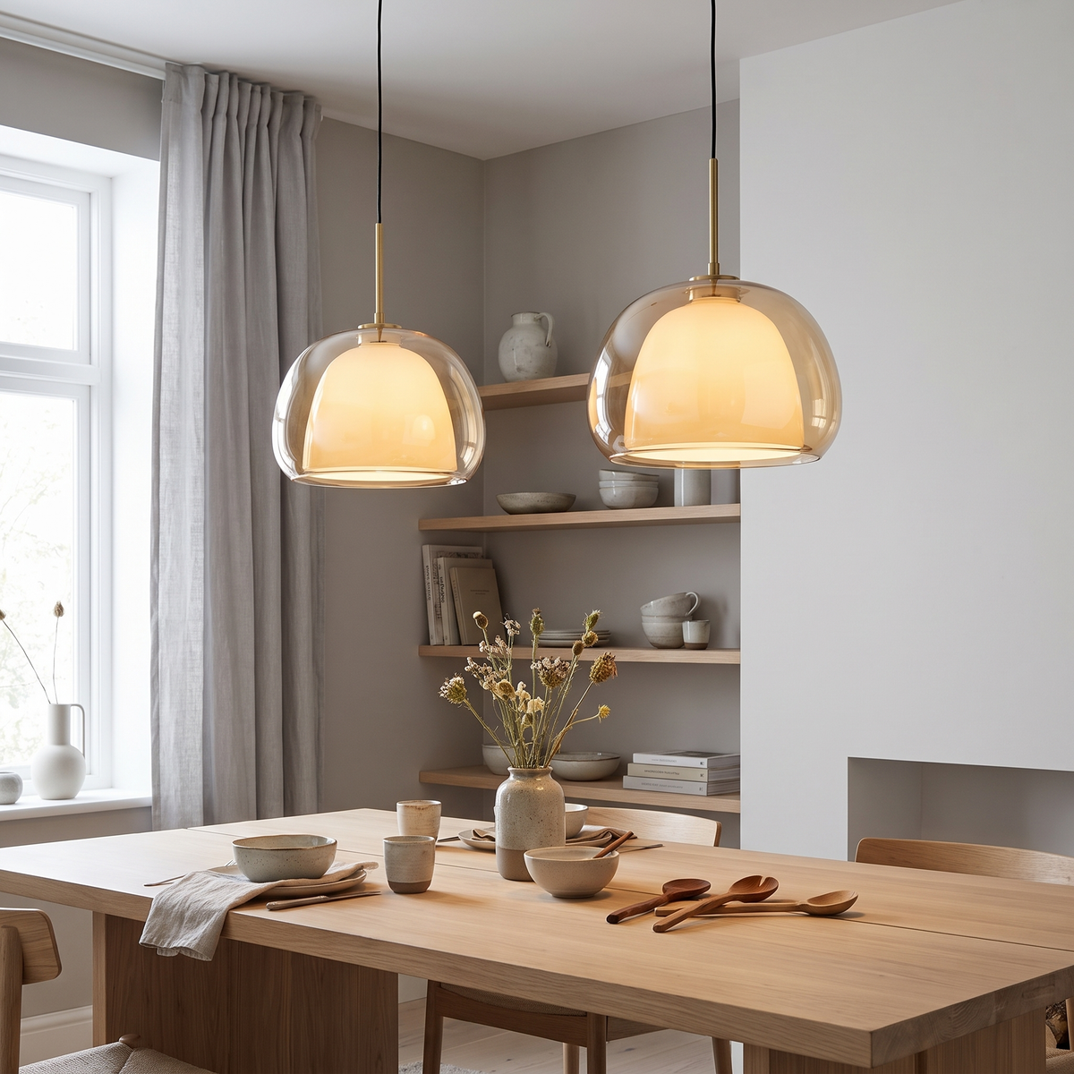 Amba jelly globe pendant light in a Scandinavian interior