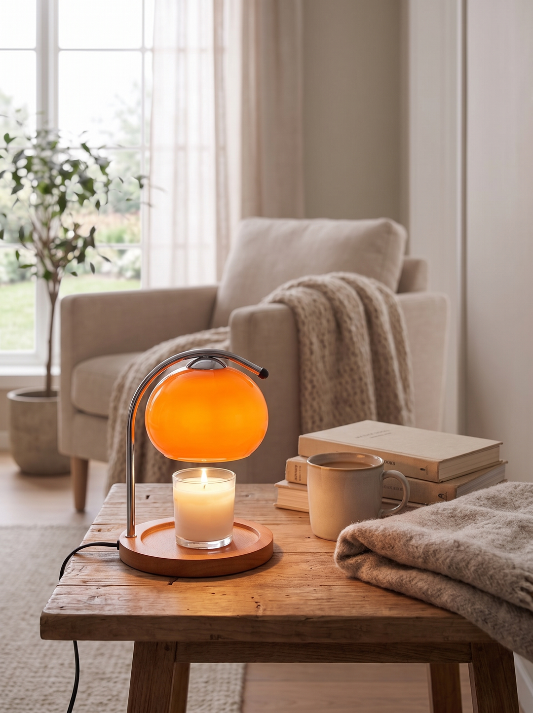 Lumenorth Ember Candle Warmer Lamp scenting a room with no flame
