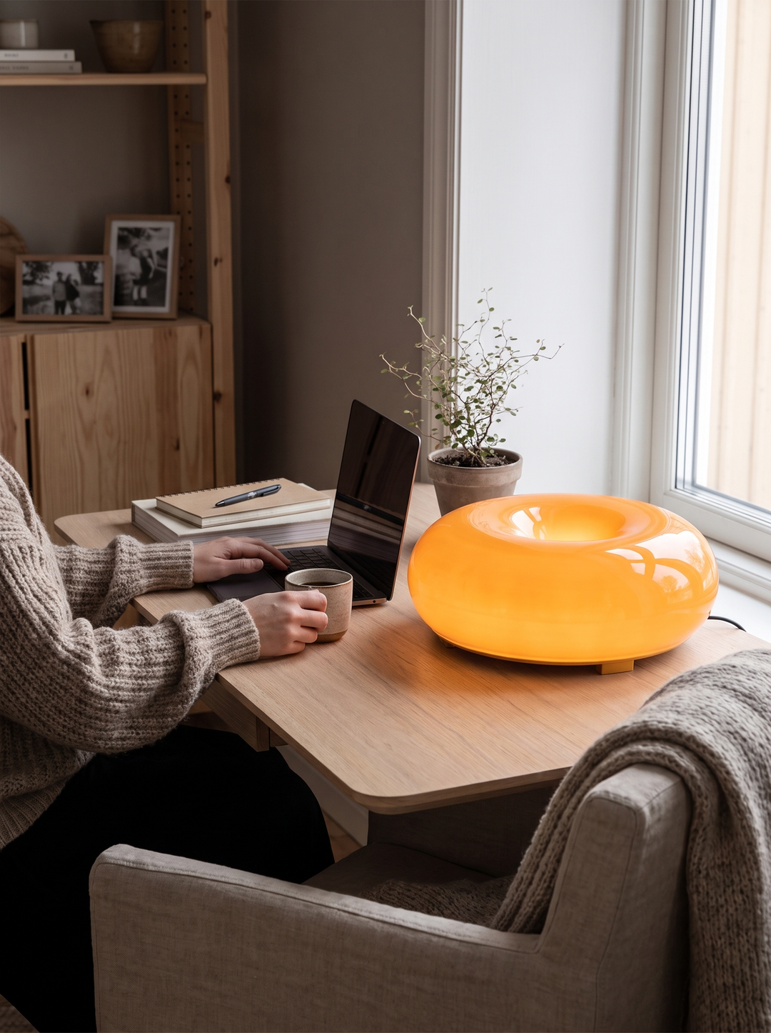 Lumenorth Halo Desk Lamp casting an even glow across a desk