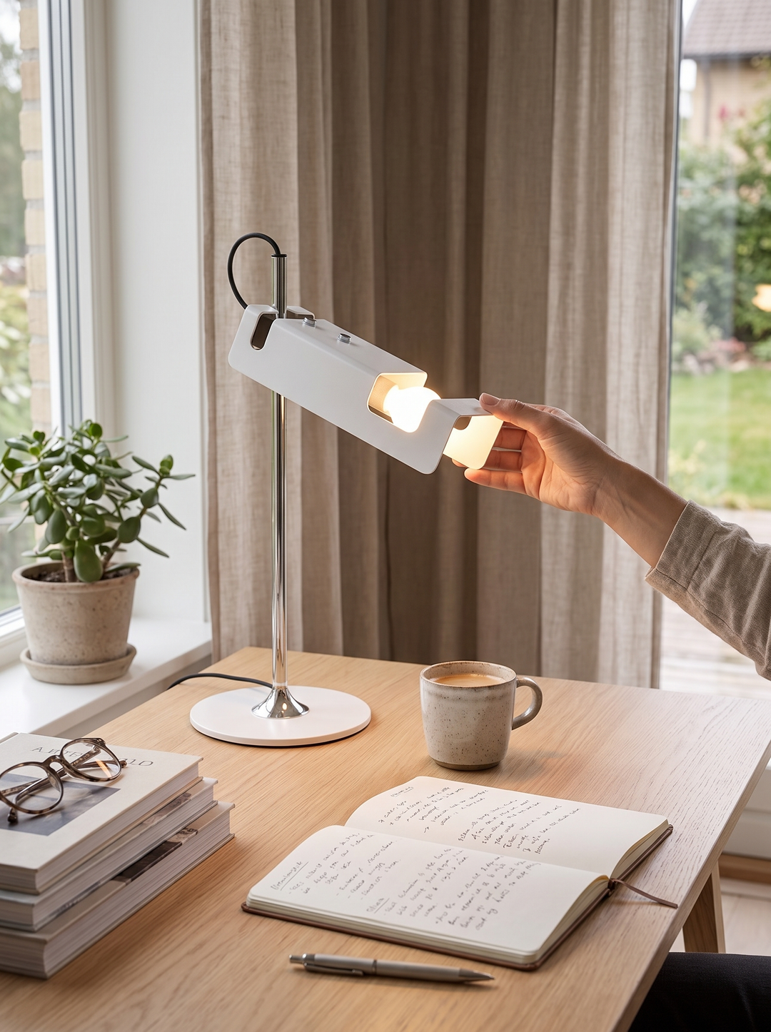 Lumenorth Pivot Adjustable Lamp angled down onto a page