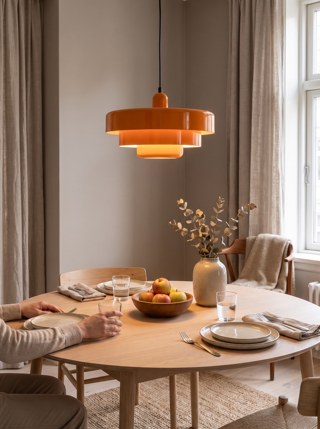 Lumenorth Orbit Retro Pendant Lamp in a modern room