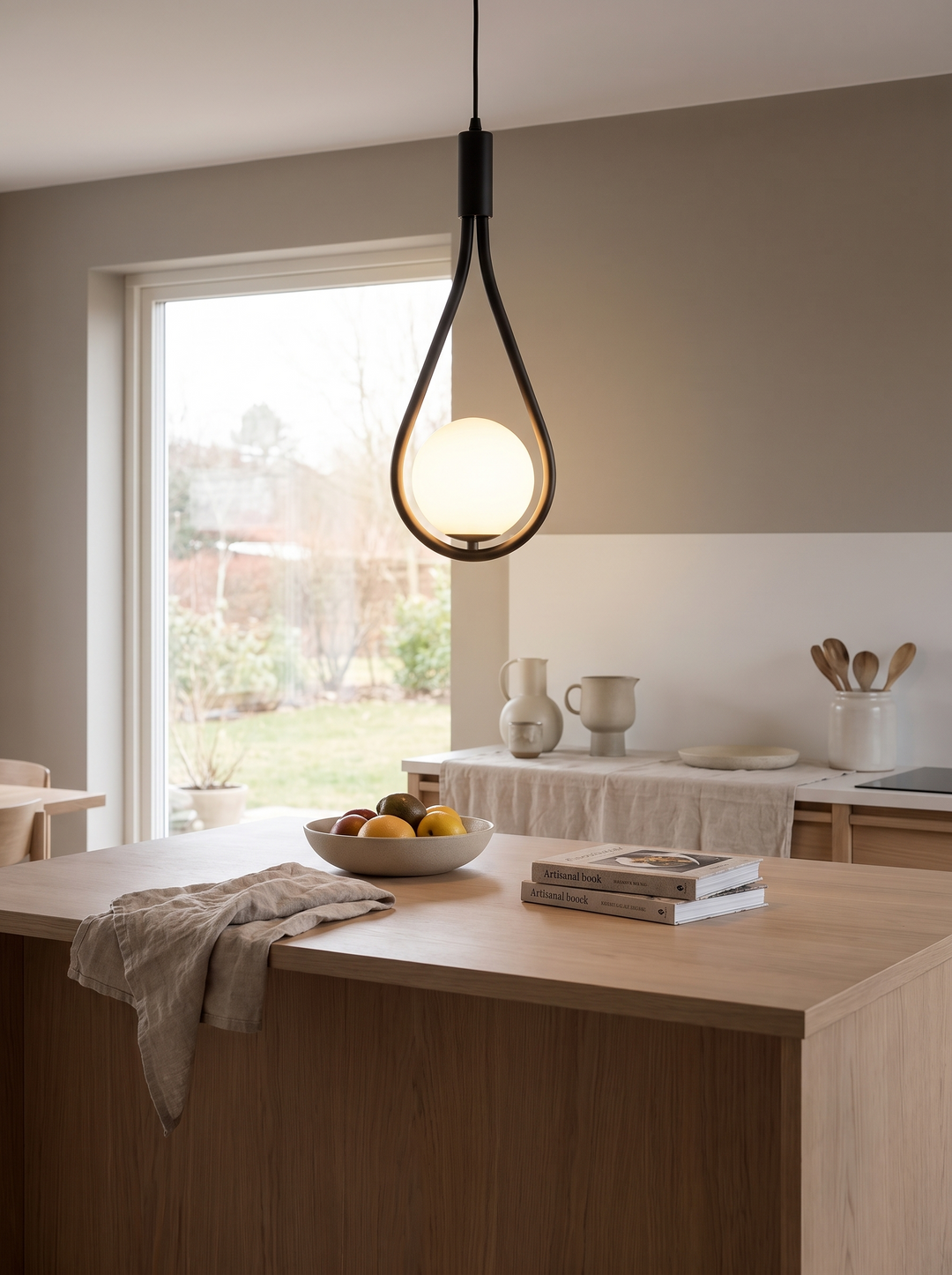 Lumenorth Tilt Adjustable Pendant Light with the head angled