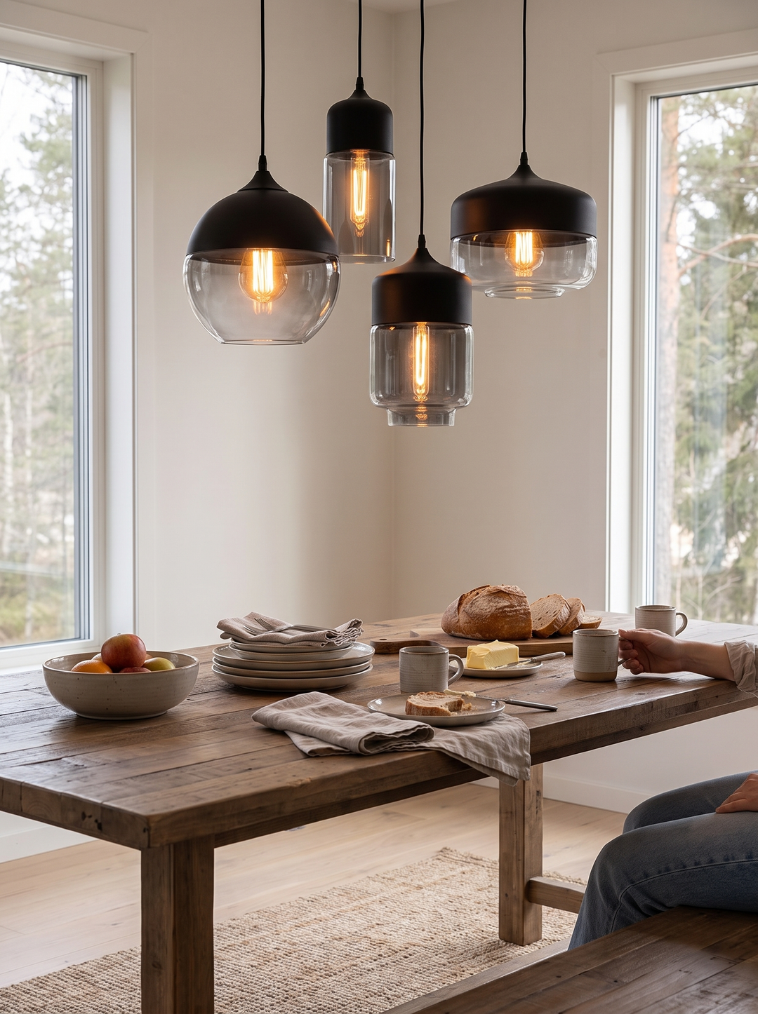 Lumenorth Facet Kitchen Pendant Light as an outlined shape