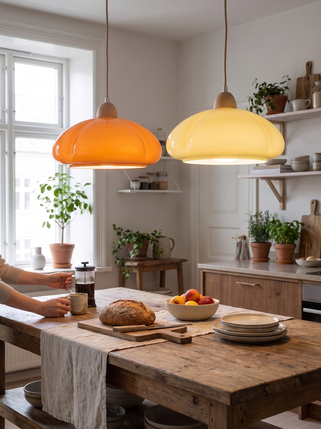 Simple shape of the Lumenorth Sorbet Glass Pendant Light