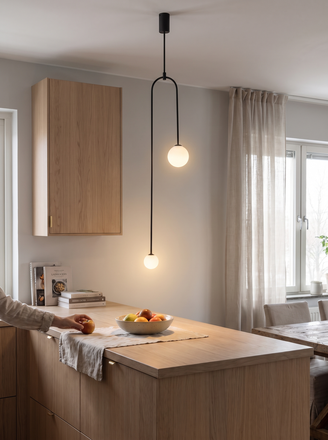 Lumenorth Column pendant in a busy room