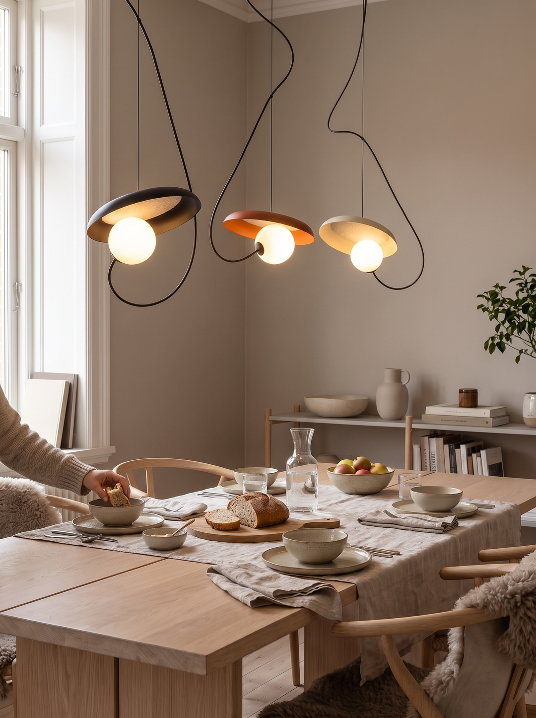 Curved dome of the Lumenorth Cove Scandinavian Pendant