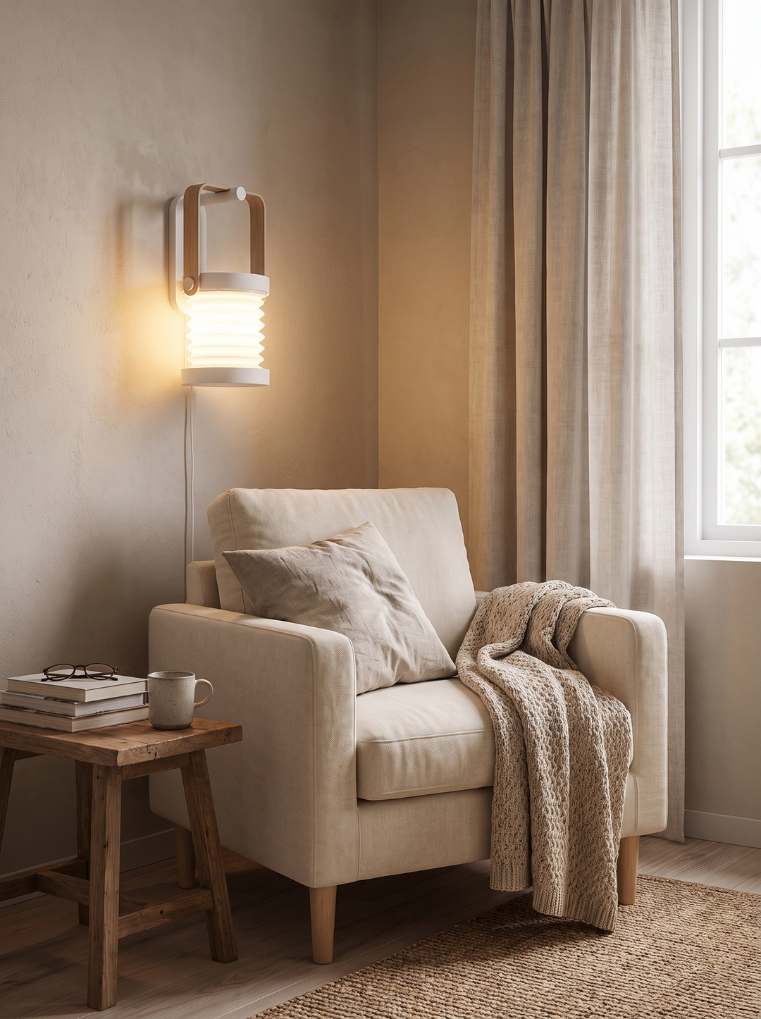 Lumenorth Signal Battery Wall Lantern lighting a dark corner