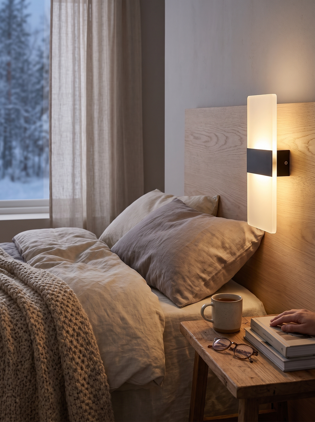 Lumenorth Pulse Rechargeable Wall Light in use
