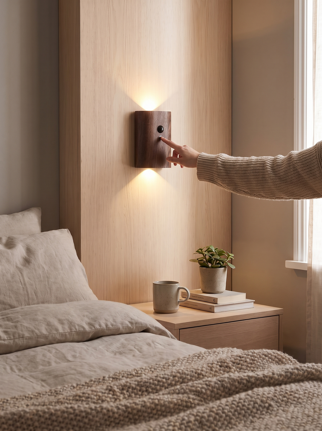 Magnetic mount of the Lumenorth Beech sensor sconce