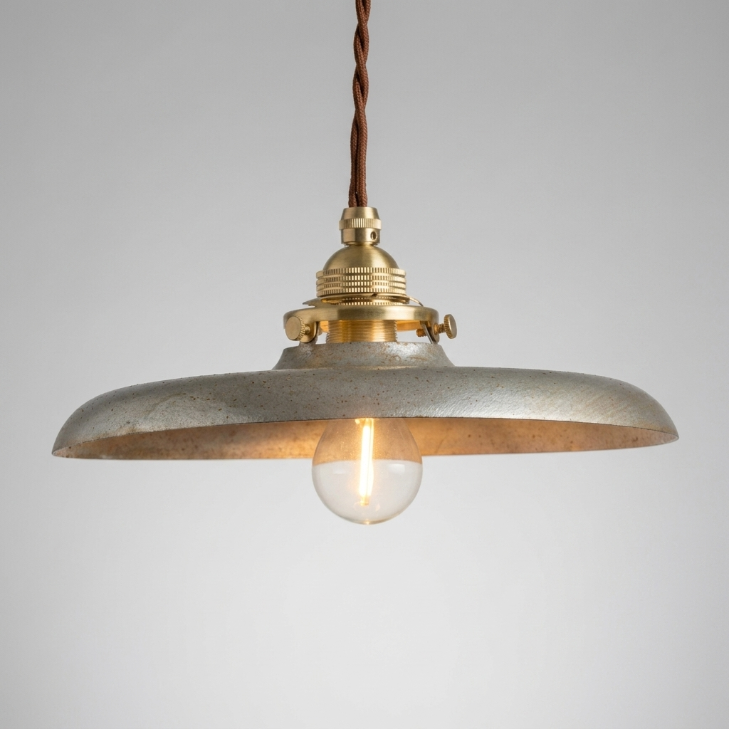 Lumenorth Patina Brass Bowl Pendant
