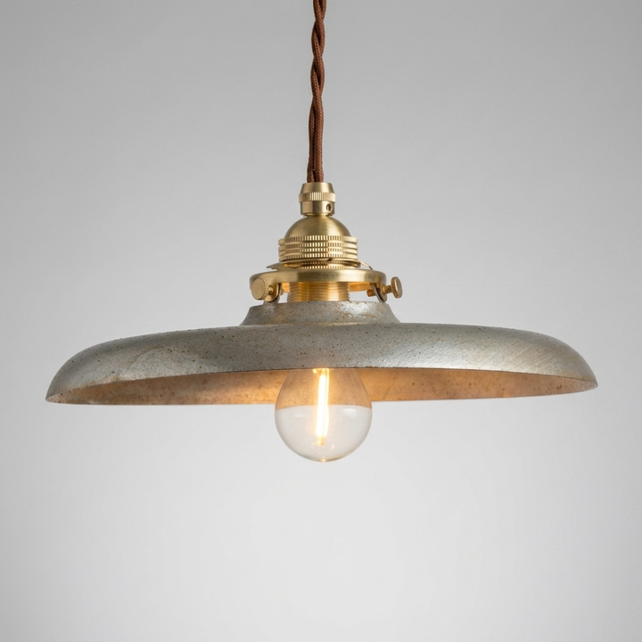 Lumenorth Patina Brass Bowl Pendant