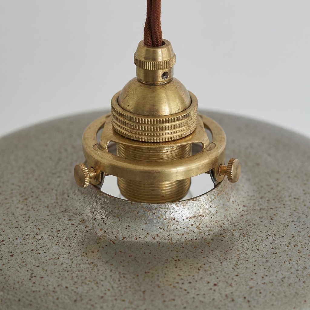 Lumenorth Patina Brass Bowl Pendant