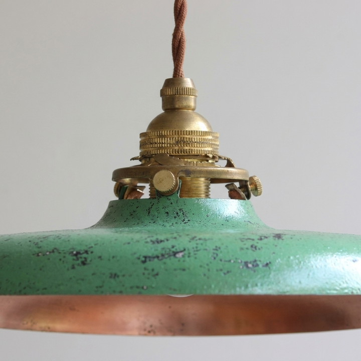 Lumenorth Patina Brass Bowl Pendant
