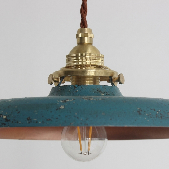 Lumenorth Patina Brass Bowl Pendant