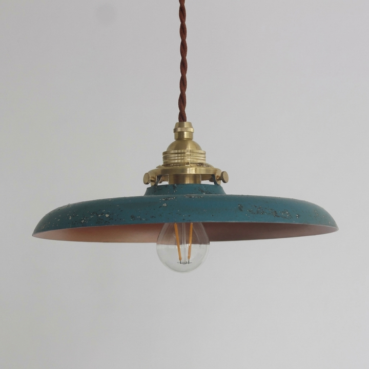 Lumenorth Patina Brass Bowl Pendant