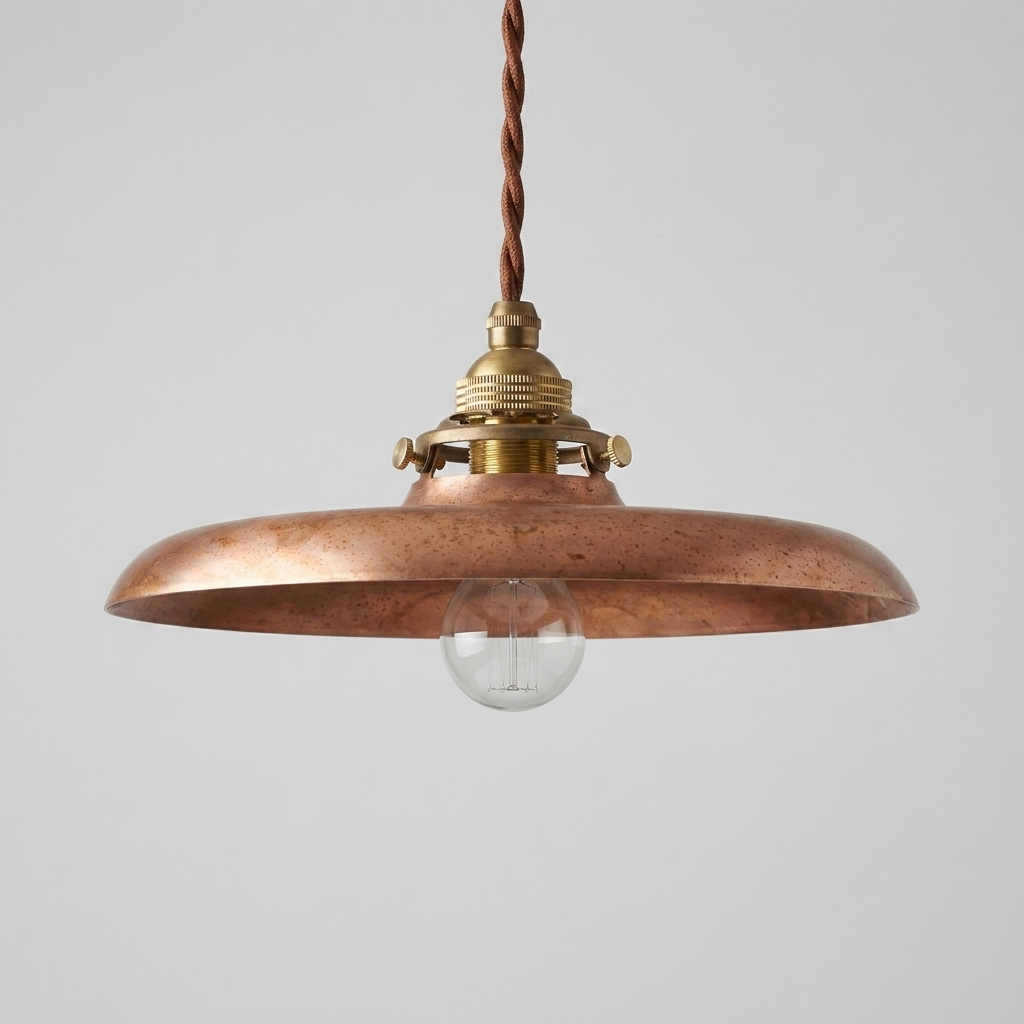 Lumenorth Patina Brass Bowl Pendant