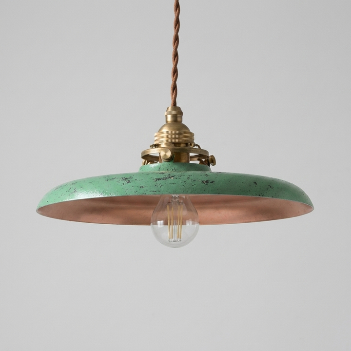 Lumenorth Patina Brass Bowl Pendant