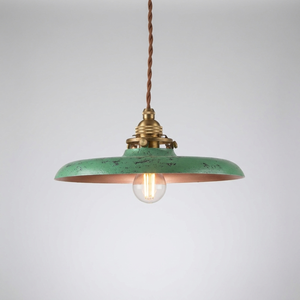 Lumenorth Patina Brass Bowl Pendant