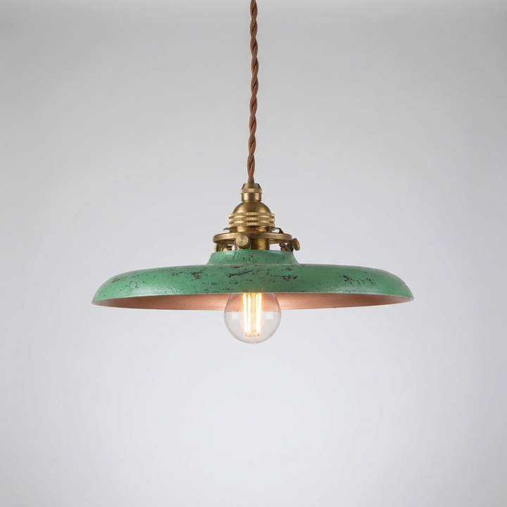 Lumenorth Patina Brass Bowl Pendant