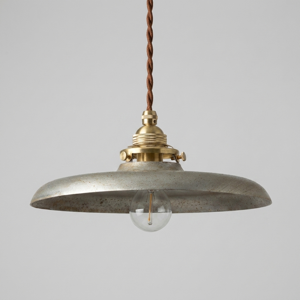 Lumenorth Patina Brass Bowl Pendant