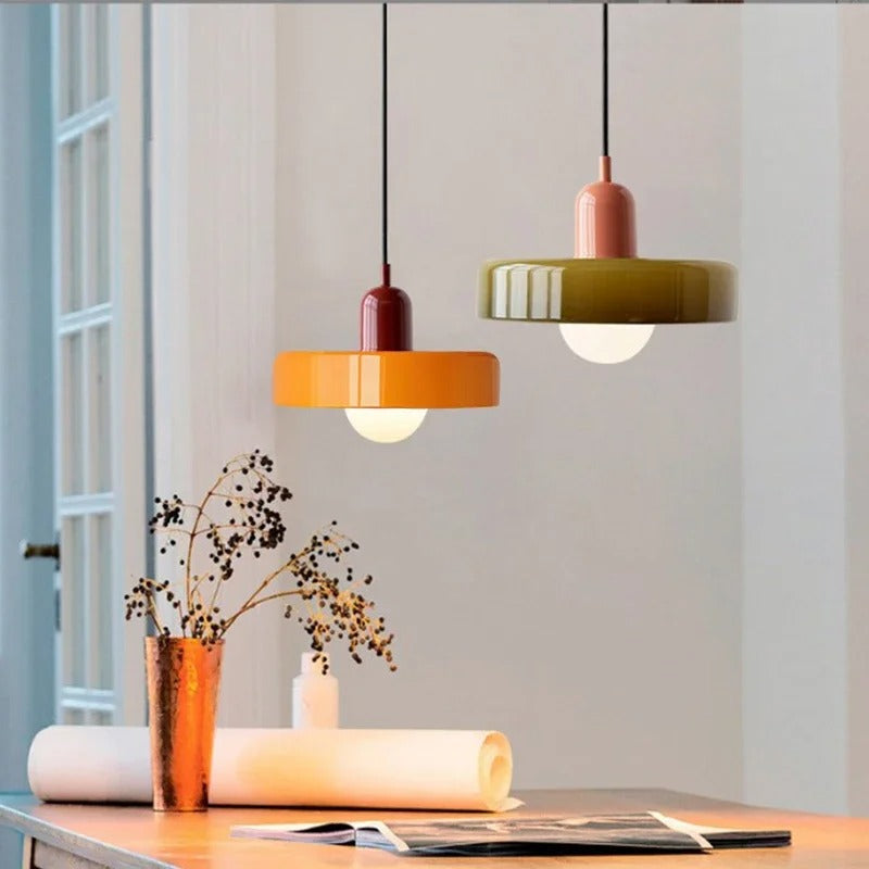 Lumenorth Duet Two-Tone Glass Pendant