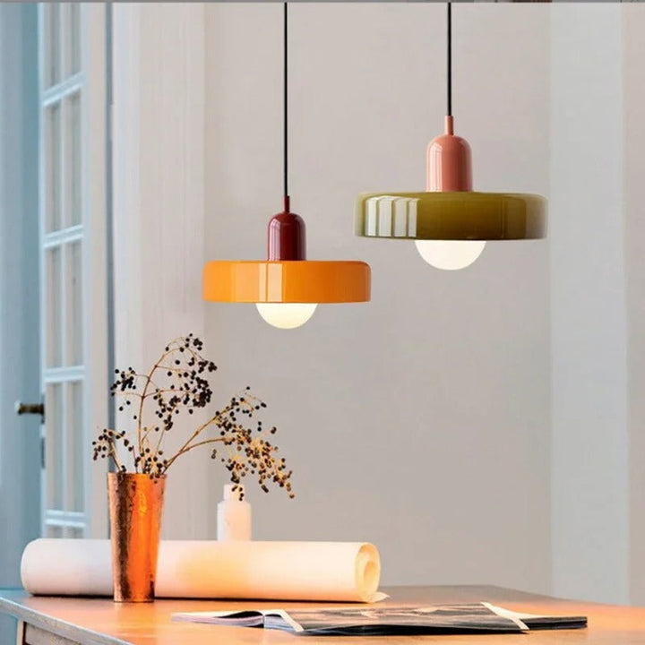 Lumenorth Duet Two-Tone Glass Pendant