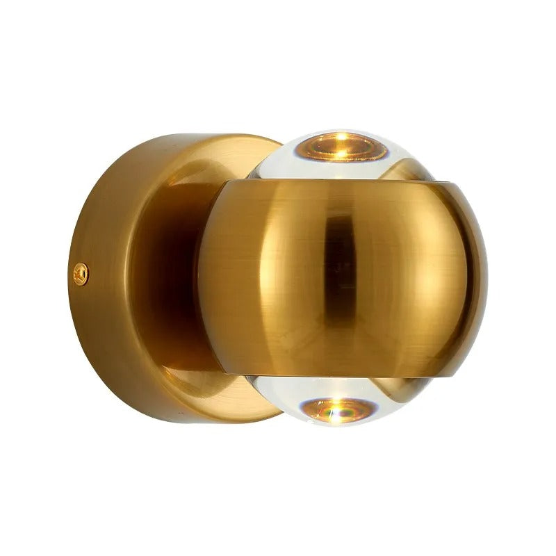 Lumenorth Ingot Brass LED Wall Lamp