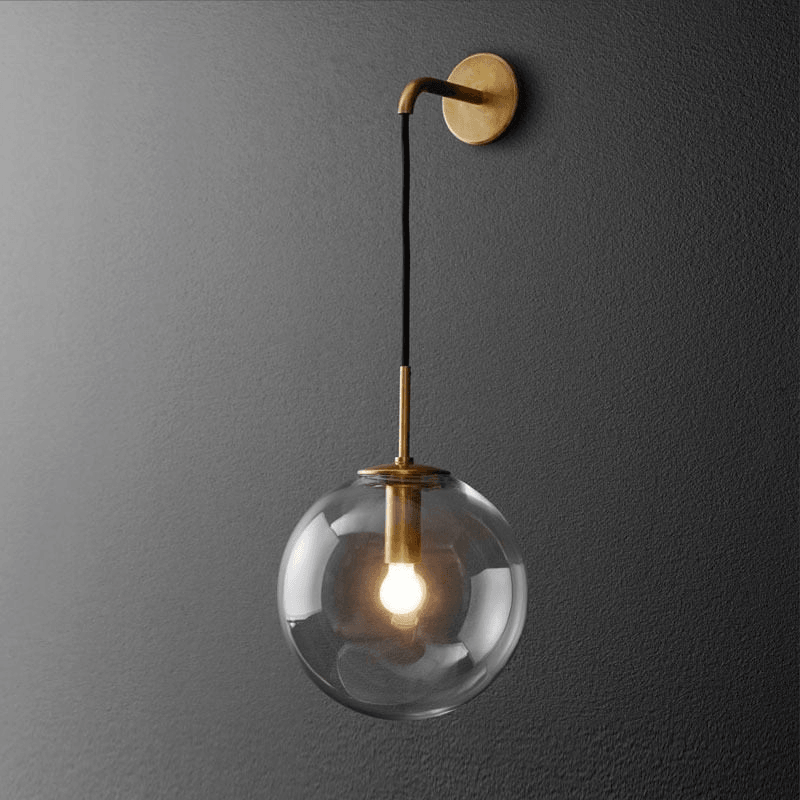 Lumenorth Lens Clear Glass Wall Sconce