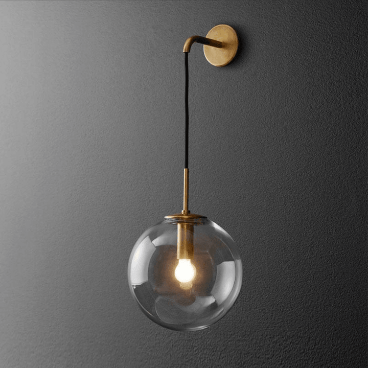Lumenorth Lens Clear Glass Wall Sconce
